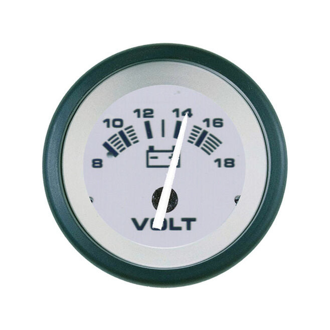 Sierra 61548P Driftwood Series 2" Black & Gray 8-18 VDC Dial Range Voltmeter, Gauge