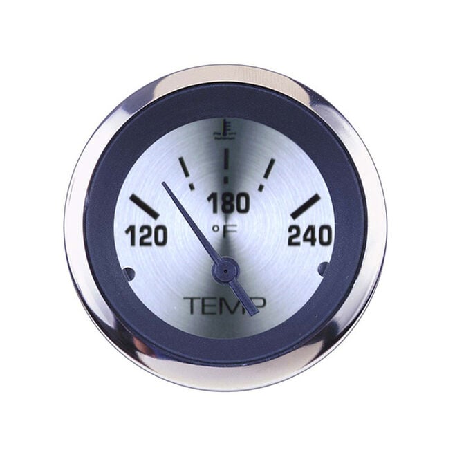 Sierra 63480P Sterling Series 2" Water Temperature Gauge, Stainless Steel Electric, 120-240 F Dial Range, Requires "D" Sender