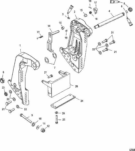 Mercury 8M0086406 Bracket-Anchor for 65-115 EFI & Jet Engines