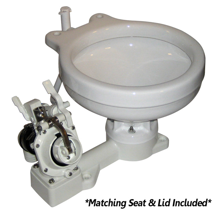 Raritan 25M00L Fresh Head - Fresh Water Flush - Manual - Marine Size - Left Hand Operation