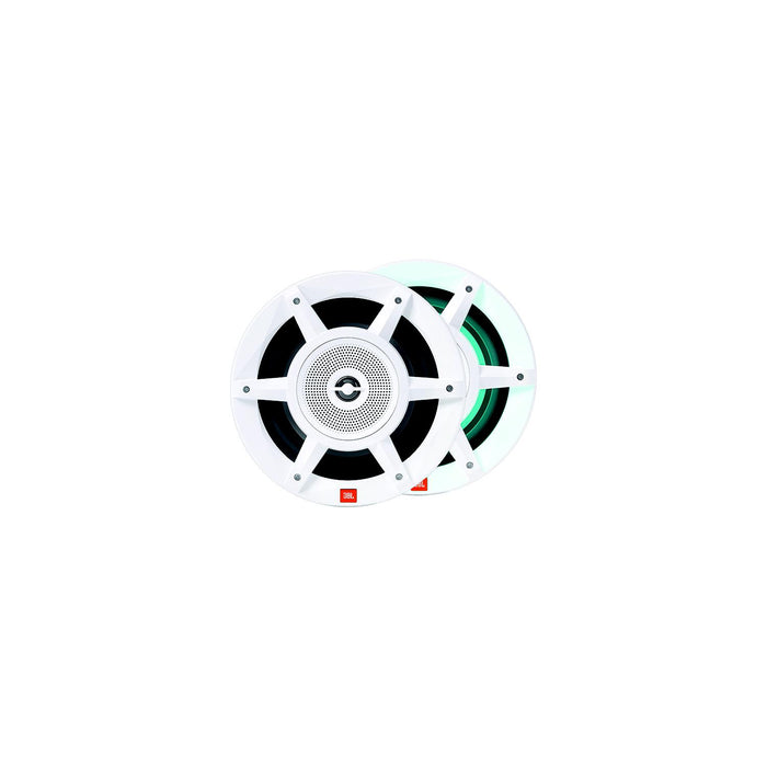 JBL STADIUMMW8030AM Marine 8" 3-Way Convertible Speakers w/RGB Lighting, White, 1 pr
