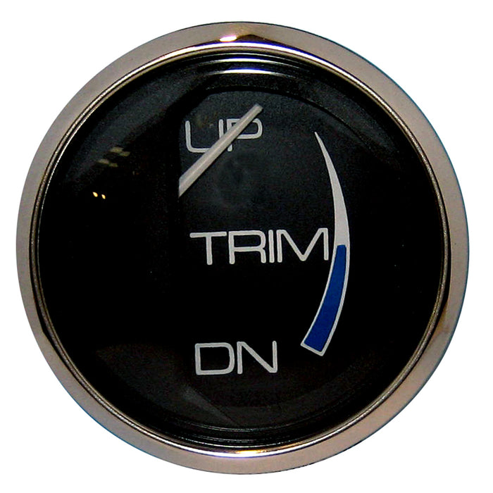 Faria 13707 Chesapeake SS Black 2" Gauge Trim Gauge