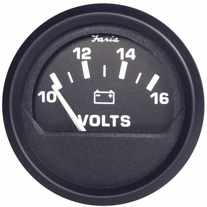 Voltímetro Faria Euro Black de 2" (10-16 V)