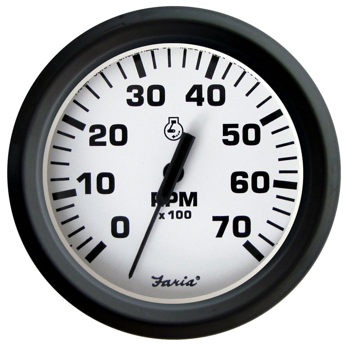 Tacómetro Faria Euro White de 4" y 7000 RPM (Gasolina) (Fuerabordas)
