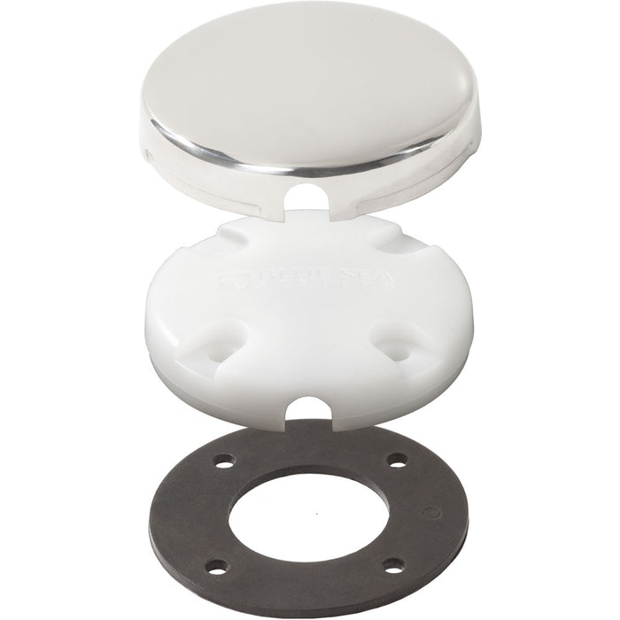 Blue Sea Side Entry CableClam with Stainless Steel Dress Cap