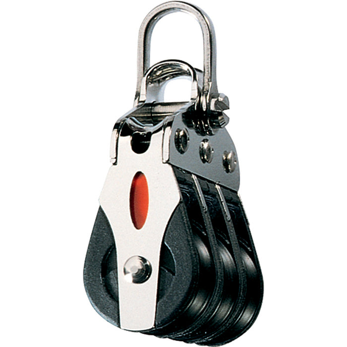 Bloque de rodamientos de bolas Ronstan Serie 20 - Cabezal de grillete triple de 2 ejes