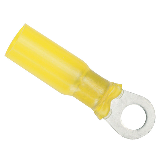 Ancor 312203 Marine Grade Heat Shrink Ring Terminals, #8 Fastener, 12-10 Wire, Yellow, 3/Pk