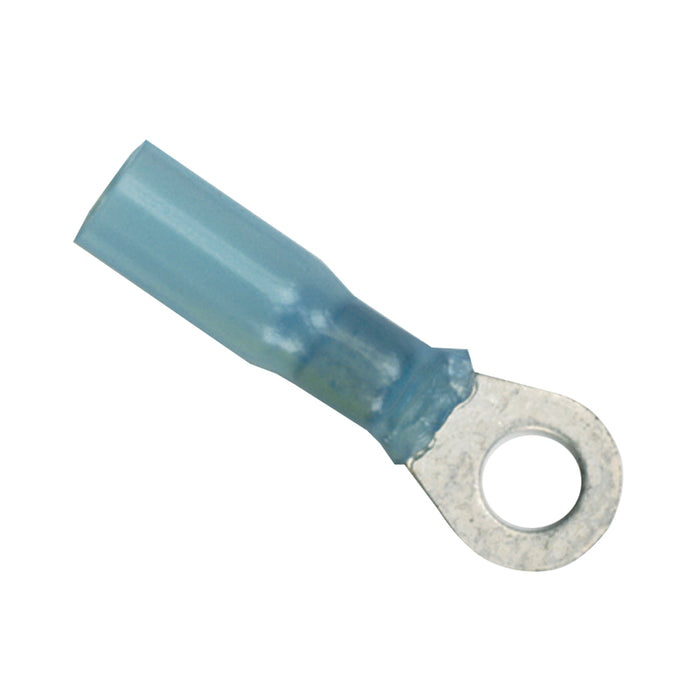 Ancor 311603 Marine Grade Heat Shrink Ring Terminals, 3/8" Fastener, 16-14 Wire, Blue, 3/Pk