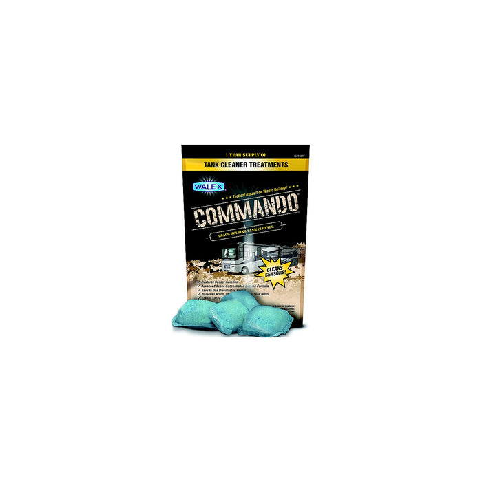 Walex Products CMDOBG Walex Commando Black Holding Tank Cleaner, Dissolvable Packet 4/Pk