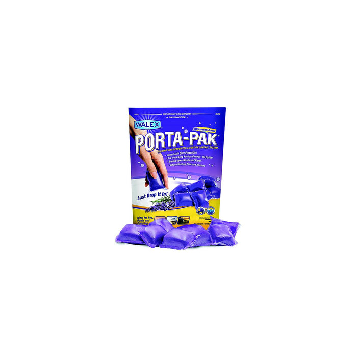 Walex Products PPRV10LAV Walex Porta-Pak Lavender Breeze Holding Tank Deodorizer, 10/Pk