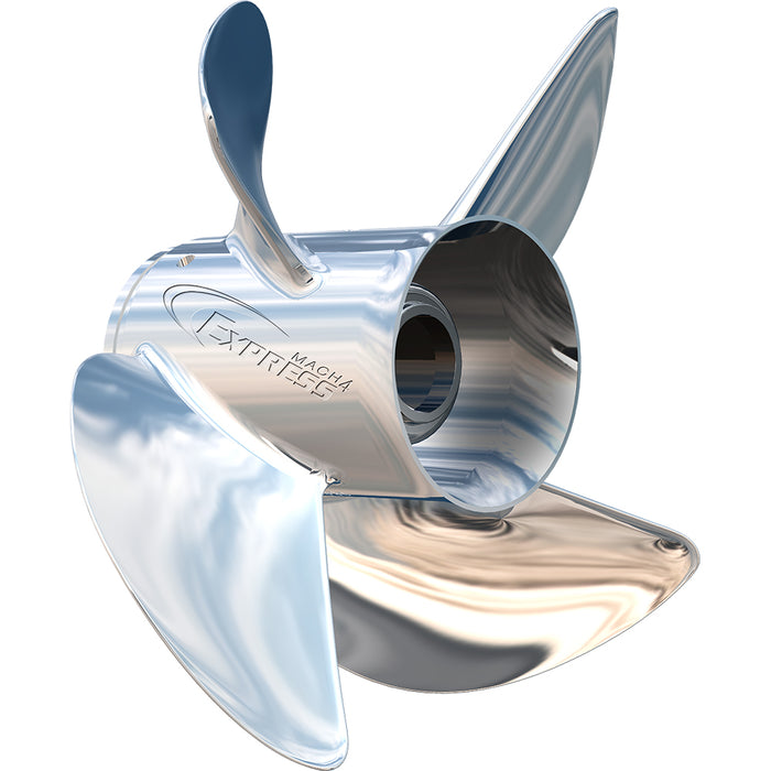 Turning Point Express® Mach4™ - Mano derecha - Hélice de acero inoxidable - EX1/EX2-1317-4 - 4 palas - Paso de 13,25" x 17"