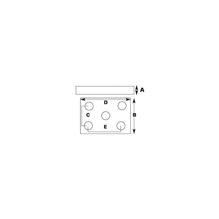 Seachoice 55081 Med Duty Axle U-Bolt Plate(3