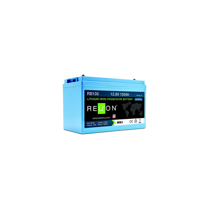 RELiON RB100-LT LiFePO4 Lithium Iron Phosphate 12V Battery, Group 31