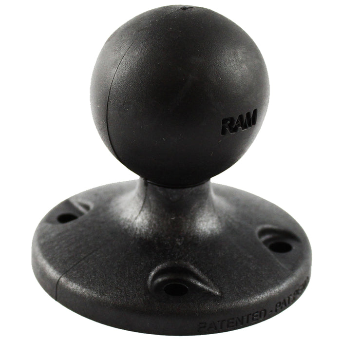 Base redonda compuesta de 2,5" con patrón de orificios AMPS y bola de 1,5" para montaje RAM