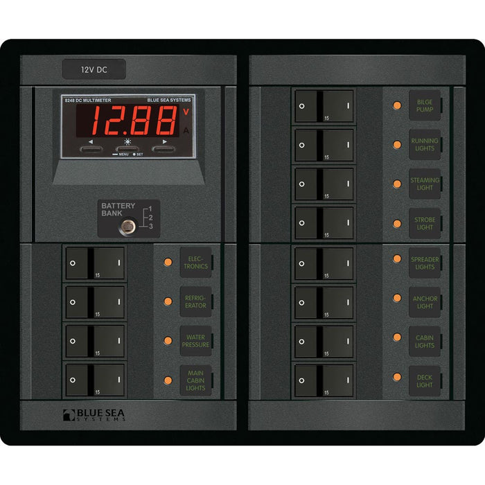 Blue Sea 1217 12V DC 12 Position with Digital Meter