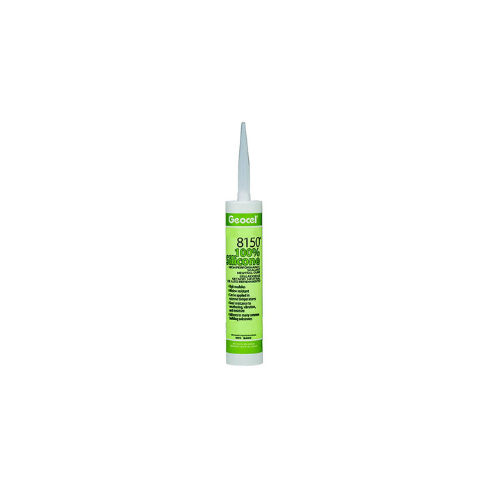 Geocel GC68126 8150 100% Silicone High Performance Neutral Cure Sealant, 10.3 oz., White