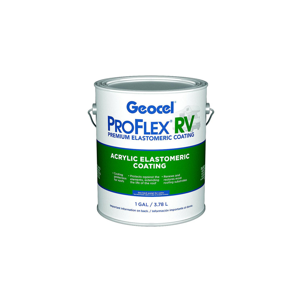 Geocel KSRV41300-16 Pro Flex RV Acrylic Elastomeric Coating, 1 Gal ...