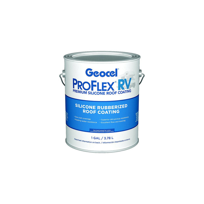 Geocel KSRV44300-16 Pro Flex RV Silicone Rubberized Roof Coating, 1 Gal