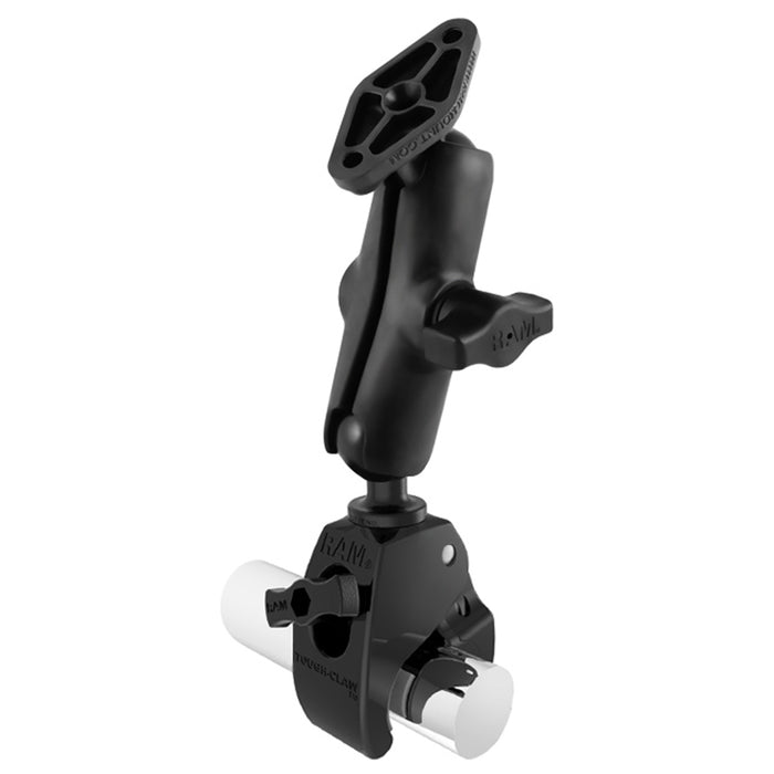 Base Tough-Claw™ mediana con brazo de doble zócalo y adaptador de base de diamante