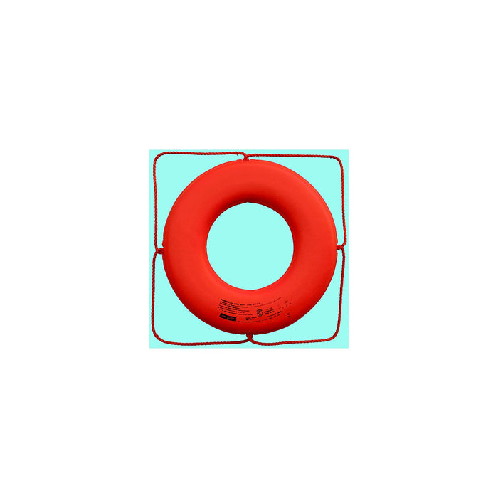 Cal-June GO-X-30 Jim-Buoy Closed Cell Foam U.S.C.G. Approved Life Ring w/ Rope, Molded Into Core