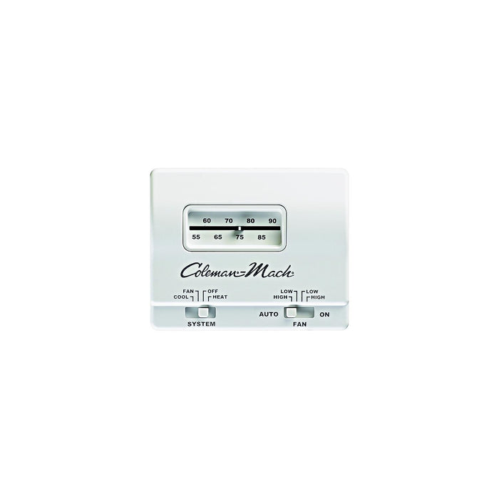 Coleman 7330B3441 24V Analog Heat/Cool Thermostat, White