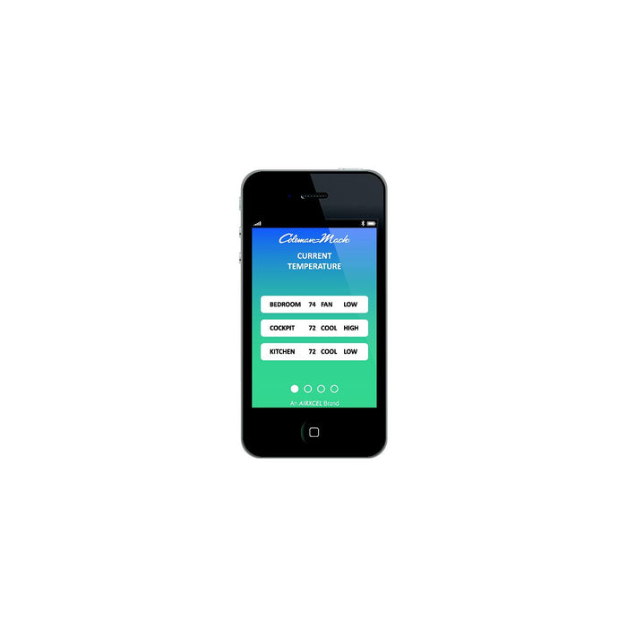 Coleman 9630-3523 Bluetooth Thermostat, Black, Heat Pump