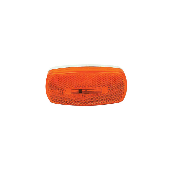 FulTyme RV 1102 FulTyme RV Marker/Clearance Light w/ Reflex, Yellow Lens, White Base
