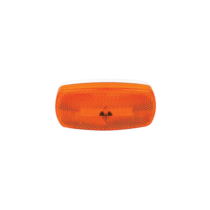 FulTyme RV 1106 FulTyme RV Marker/Clearance Light w/ Reflex, Yellow Lens, White Base
