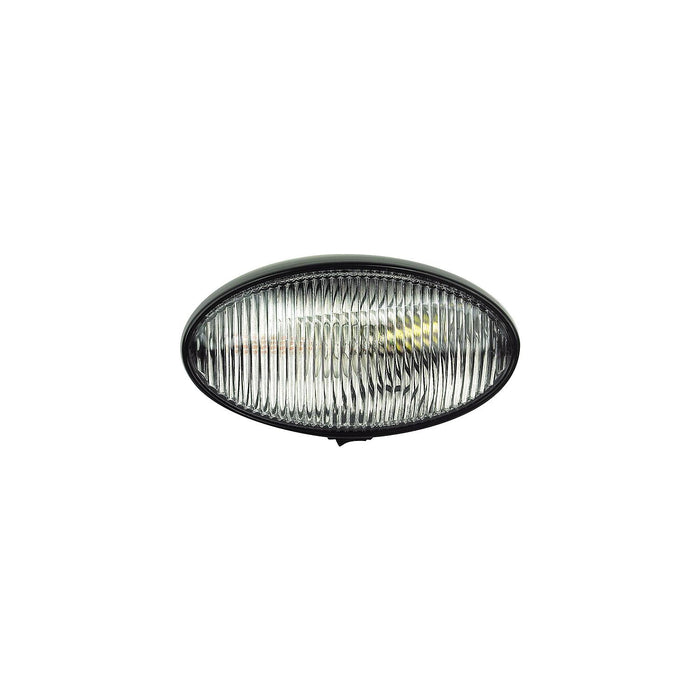 FulTyme RV 590-1125 FulTyme RV Oval Porch/Utility Light w/Switch, Clear/ Black housing