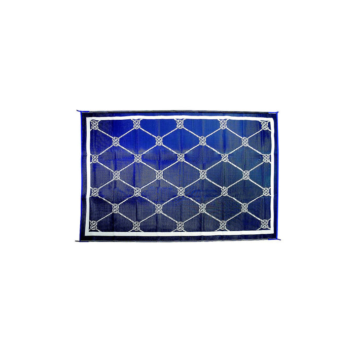 FulTyme RV 6 X 9 BLUE/WHITE FulTyme RV 6064 Outdoor Patio Mat, Blue/White, 6' x 9'