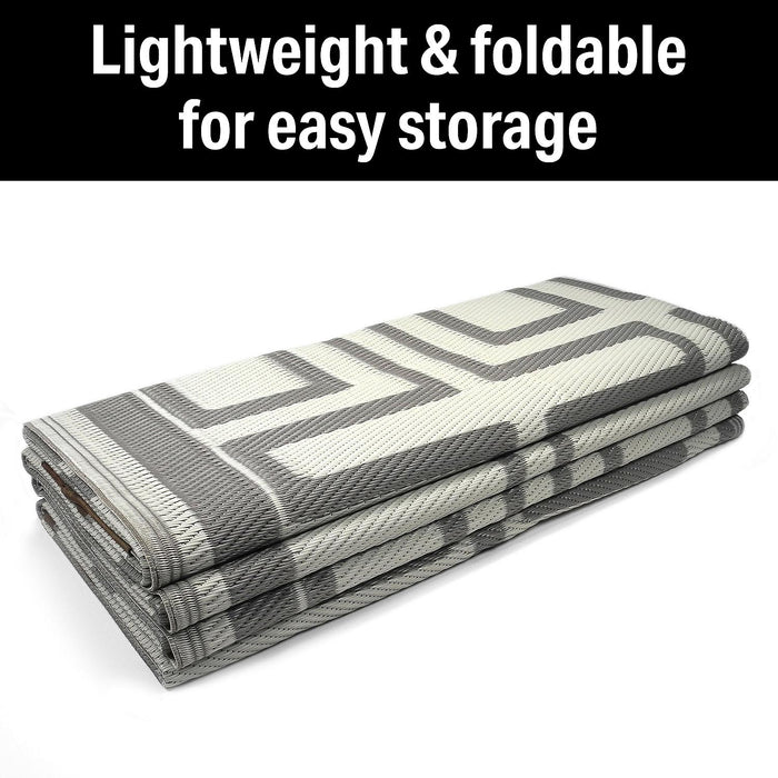 FulTyme RV 8 X TOUPE/LIGHT GREY FulTyme RV 6068 Outdoor Patio Mat, Grey/Light Tan, 8' x 11'