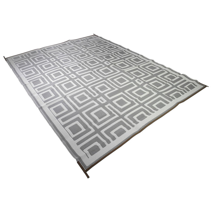 FulTyme RV 8 X 16 TOUPE/LIGHT GREY FulTyme RV 6069 Outdoor Patio Mat, Grey/Light Tan, 8' x 16'