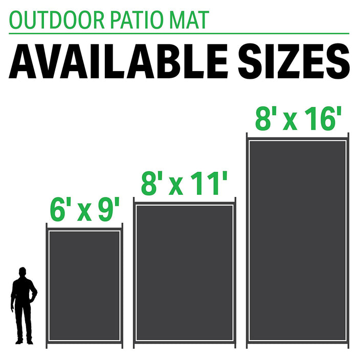 FulTyme RV 6 X 9 TOUPE/LIGHT GREY FulTyme RV 6067 Outdoor Patio Mat, Grey/Light Tan, 6' x 9'