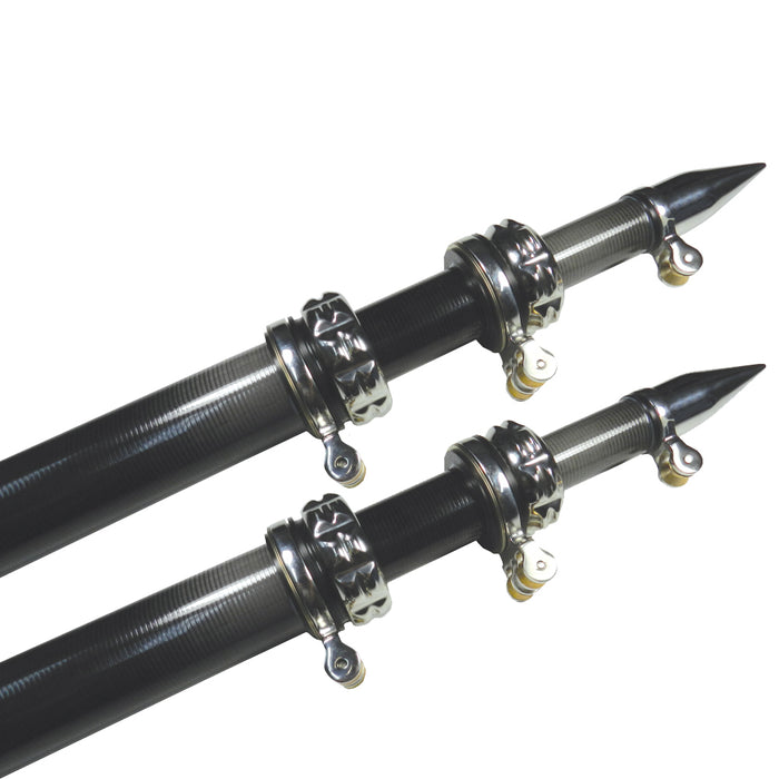 Taco Metals OT-3160CF Taco Carbon Fiber Tele-Outrigger Pole, 16', 1 pr.