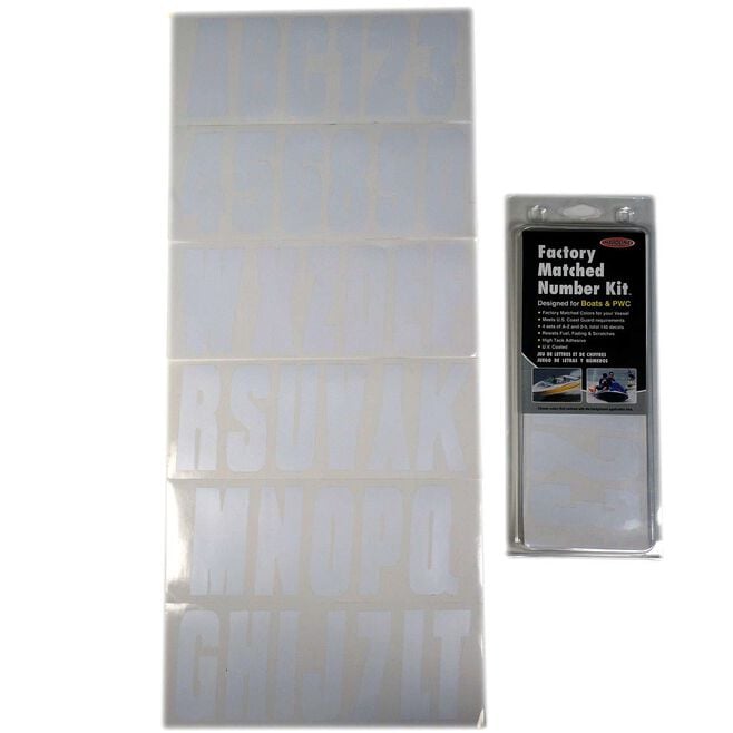 Hardline Products WHI350EC Series 350 Registration Kit, Solid Color Font (Includes 4 Sets of 3" A-Z, 0-9)