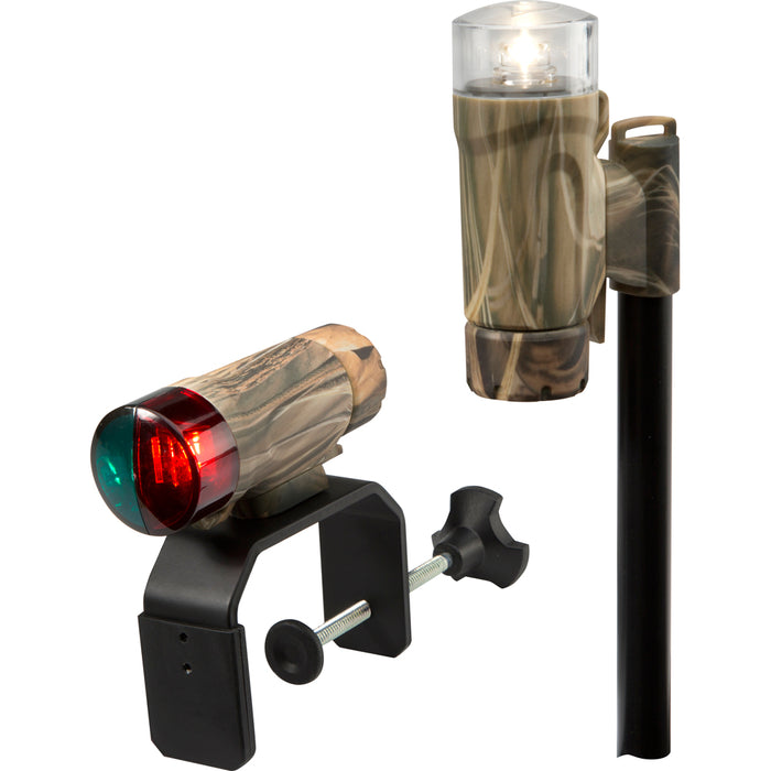 Kit de luz LED portátil con abrazadera Attwood - RealTree® Max-4 Camo