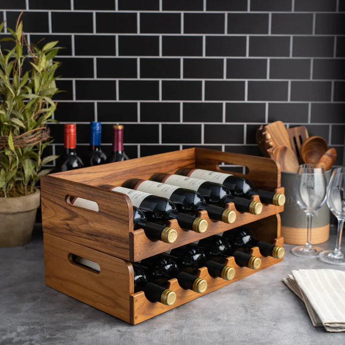 Whitecap 60239 Five Bottle Stackable Wine Caddy