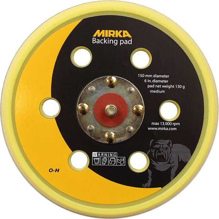 Mirka 106SGV 6"-5MM Grip Faced Soft Vacuum Backup Pad