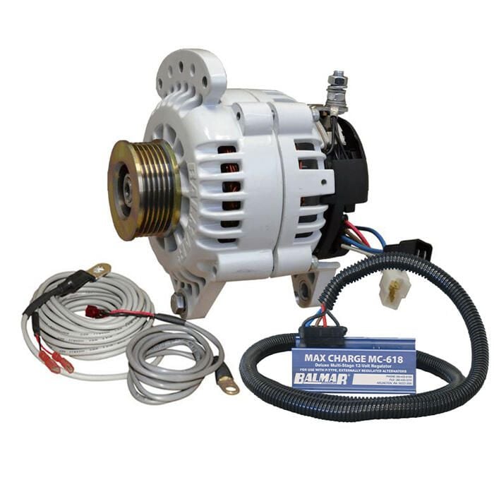 Balmar 60-YP-MC-120-K6 Alternator 120 AMP 12V 3.15" Dual Ft Saddle K6 Pulley, Regulator & Temp Sensor