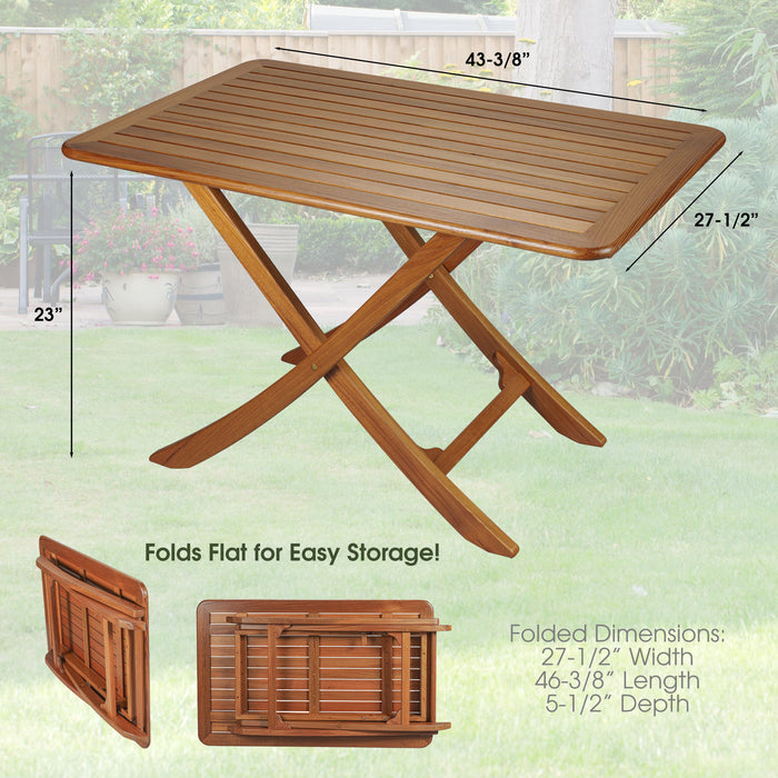 Whitecap 60029 Large Slat Top Adjustable Table