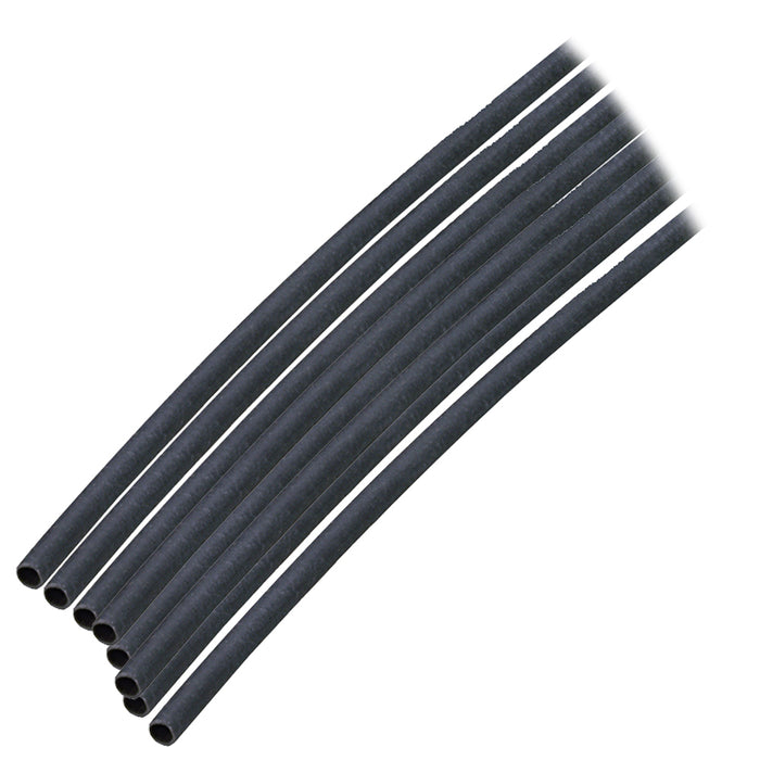Tubo termorretráctil con revestimiento adhesivo Ancor (ALT) - 1/8" x 12" - Paquete de 10 - Negro