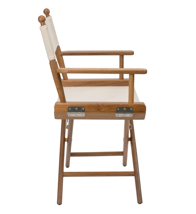 Whitecap 60044 Silla de director con fundas de asiento naturales - Teca