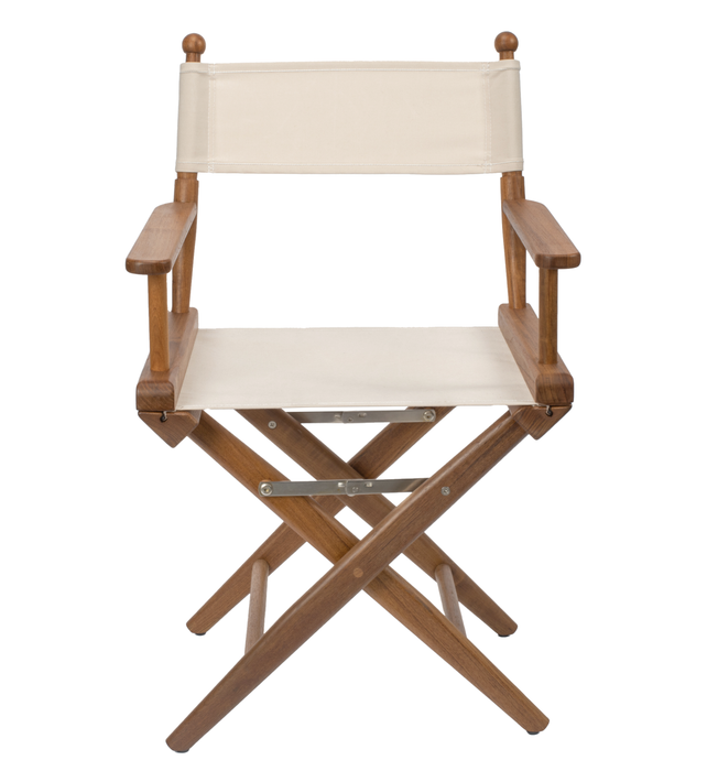 Whitecap 60044 Silla de director con fundas de asiento naturales - Teca
