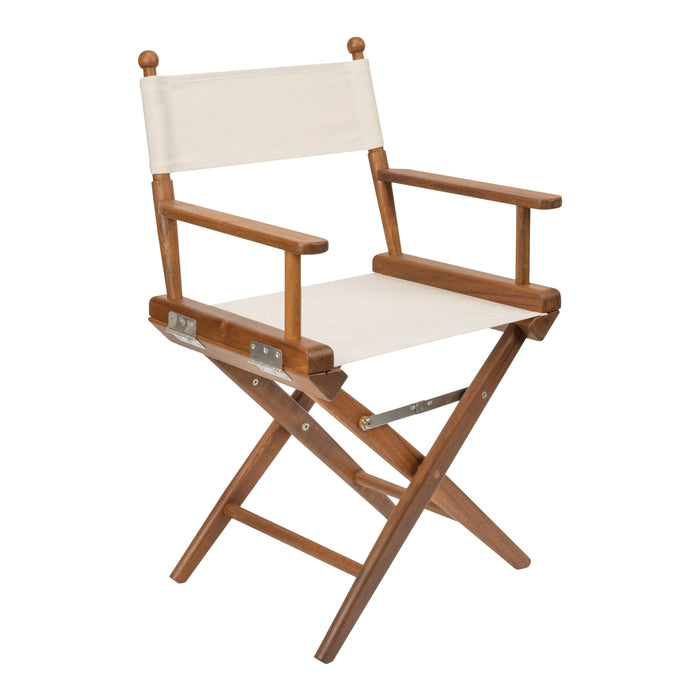 Whitecap 60044 Silla de director con fundas de asiento naturales - Teca