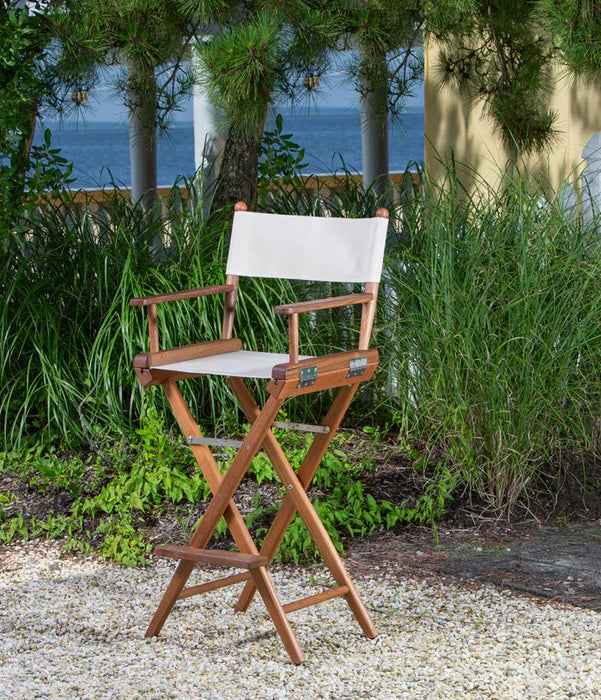 Whitecap 60048 Silla tipo capitán con fundas de asiento naturales - Teca