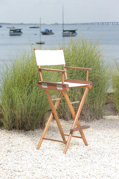 Whitecap 60048 Silla tipo capitán con fundas de asiento naturales - Teca
