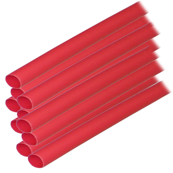 Tubo termorretráctil con revestimiento adhesivo Ancor (ALT) - 1/4" x 12" - Paquete de 10 - Rojo