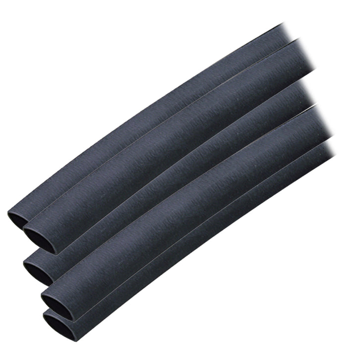 Tubo termorretráctil con revestimiento adhesivo Ancor (ALT) - 3/8" x 6" - Paquete de 5 - Negro
