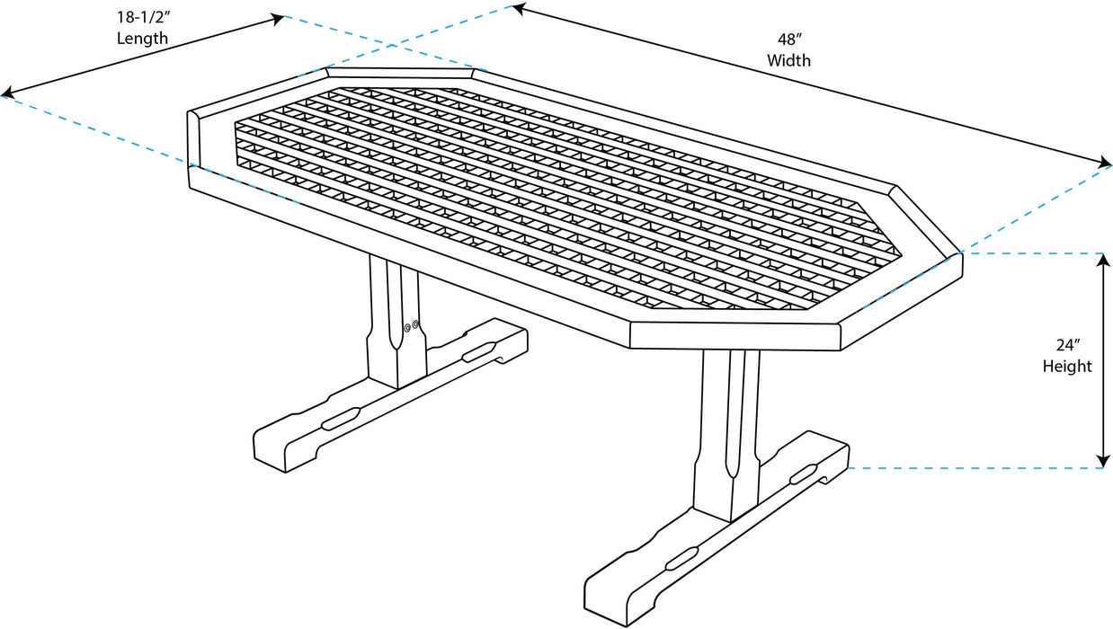 Whitecap 60058 Grate Top Coffee Table