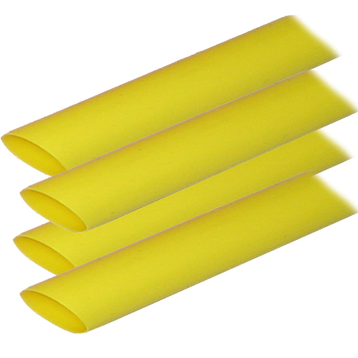 Tubo termorretráctil con revestimiento adhesivo Ancor (ALT) - 3/4" x 12" - Paquete de 4 - Amarillo